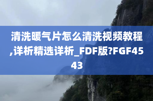 清洗暖气片怎么清洗视频教程,详析精选详析_FDF版?FGF4543