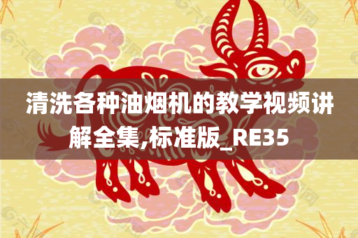 清洗各种油烟机的教学视频讲解全集,标准版_RE35