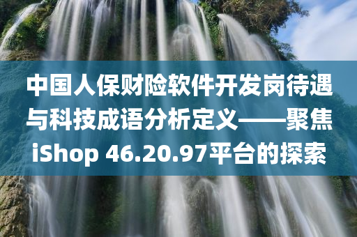 中国人保财险软件开发岗待遇与科技成语分析定义——聚焦iShop 46.20.97平台的探索