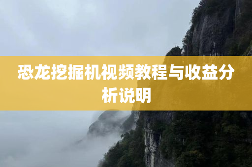 恐龙挖掘机视频教程与收益分析说明