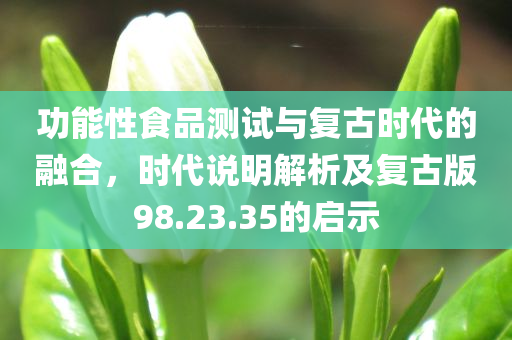 功能性食品测试与复古时代的融合，时代说明解析及复古版98.23.35的启示