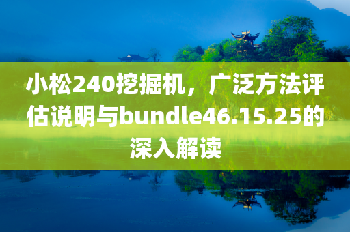 小松240挖掘机，广泛方法评估说明与bundle46.15.25的深入解读