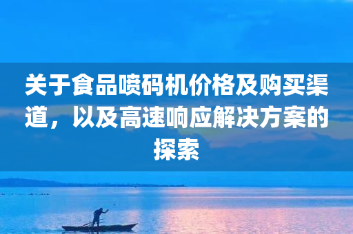 关于食品喷码机价格及购买渠道，以及高速响应解决方案的探索