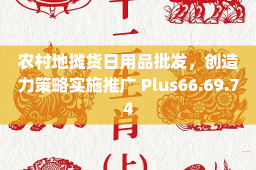 农村地摊货日用品批发，创造力策略实施推广 Plus66.69.74