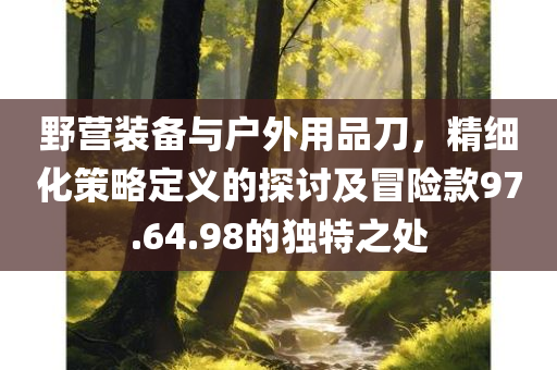 野营装备与户外用品刀，精细化策略定义的探讨及冒险款97.64.98的独特之处