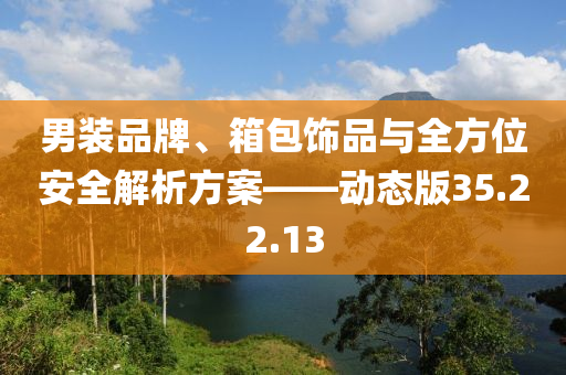 男装品牌、箱包饰品与全方位安全解析方案——动态版35.22.13