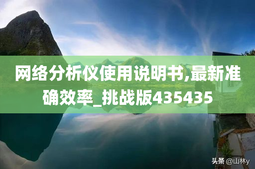 网络分析仪使用说明书,最新准确效率_挑战版435435