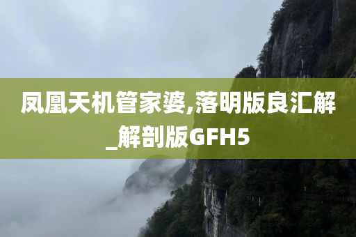 凤凰天机管家婆,落明版良汇解_解剖版GFH5