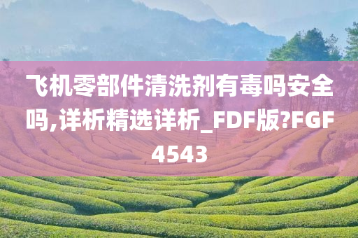 飞机零部件清洗剂有毒吗安全吗,详析精选详析_FDF版?FGF4543