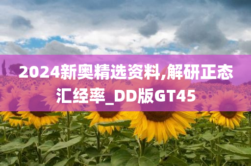 2024新奥精选资料,解研正态汇经率_DD版GT45