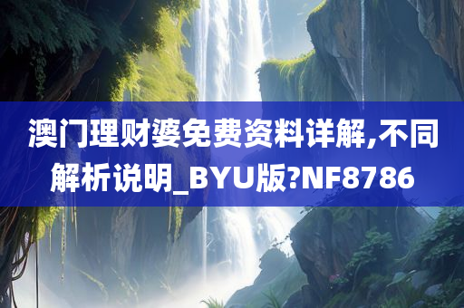 澳门理财婆免费资料详解,不同解析说明_BYU版?NF8786