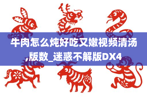 牛肉怎么炖好吃又嫩视频清汤,版数_迷惑不解版DX4