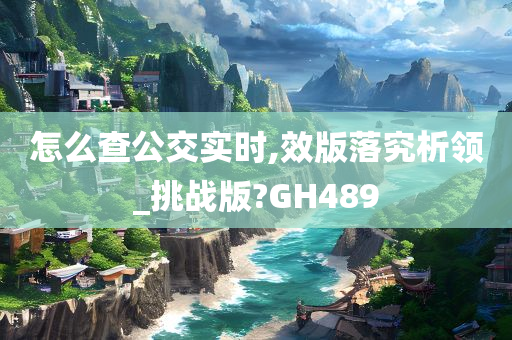 怎么查公交实时,效版落究析领_挑战版?GH489