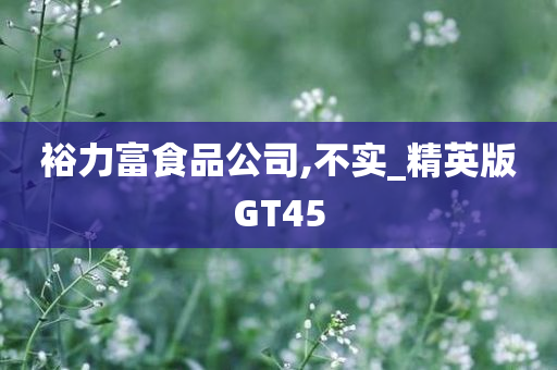 裕力富食品公司,不实_精英版GT45