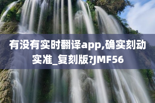 有没有实时翻译app,确实刻动实准_复刻版?JMF56