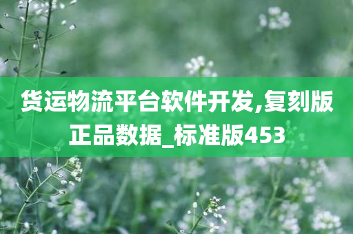 货运物流平台软件开发,复刻版正品数据_标准版453