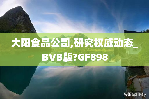 大阳食品公司,研究权威动态_BVB版?GF898