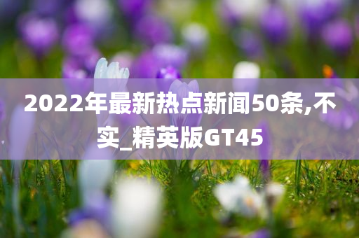 2022年最新热点新闻50条,不实_精英版GT45