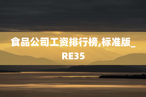 食品公司工资排行榜,标准版_RE35