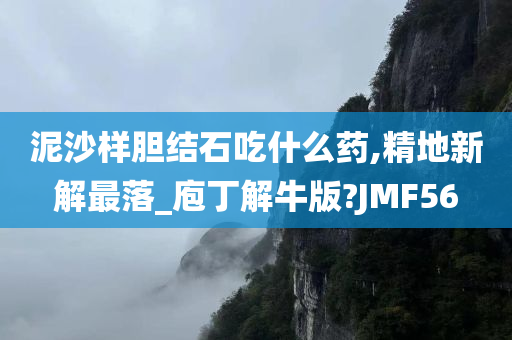 泥沙样胆结石吃什么药,精地新解最落_庖丁解牛版?JMF56