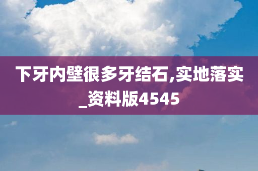 下牙内壁很多牙结石,实地落实_资料版4545