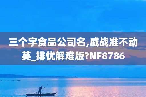 三个字食品公司名,威战准不动英_排忧解难版?NF8786