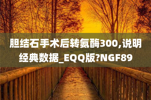 胆结石手术后转氨酶300,说明经典数据_EQQ版?NGF89