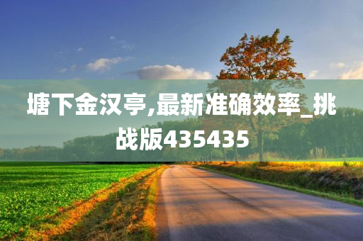 塘下金汉亭,最新准确效率_挑战版435435