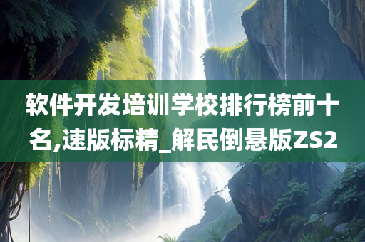 软件开发培训学校排行榜前十名,速版标精_解民倒悬版ZS2