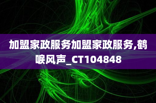 加盟家政服务加盟家政服务,鹤唳风声_CT104848