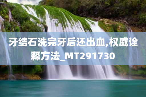 牙结石洗完牙后还出血,权威诠释方法_MT291730