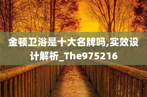 金顿卫浴是十大名牌吗,实效设计解析_The975216