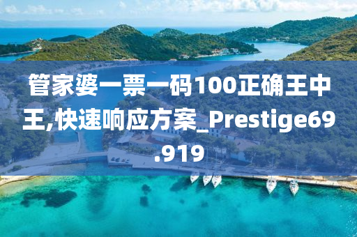 管家婆一票一码100正确王中王,快速响应方案_Prestige69.919