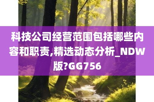 科技公司经营范围包括哪些内容和职责,精选动态分析_NDW版?GG756