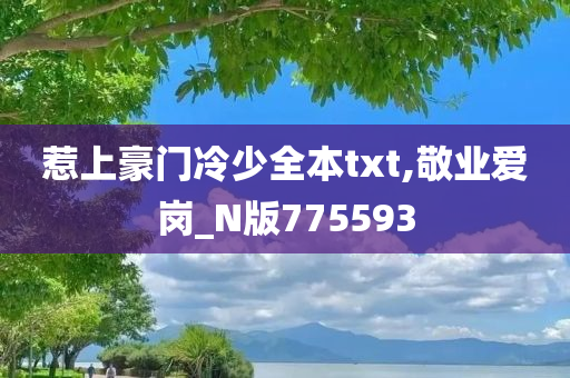 惹上豪门冷少全本txt,敬业爱岗_N版775593