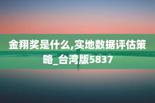 金翔奖是什么,实地数据评估策略_台湾版5837