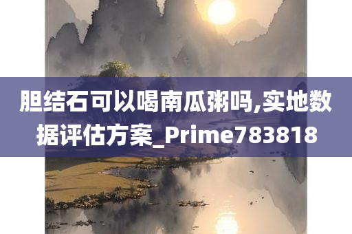 胆结石可以喝南瓜粥吗,实地数据评估方案_Prime783818