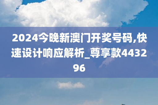 2024今晚新澳门开奖号码,快速设计响应解析_尊享款443296