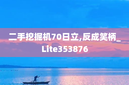 二手挖掘机70日立,反成笑柄_Lite353876