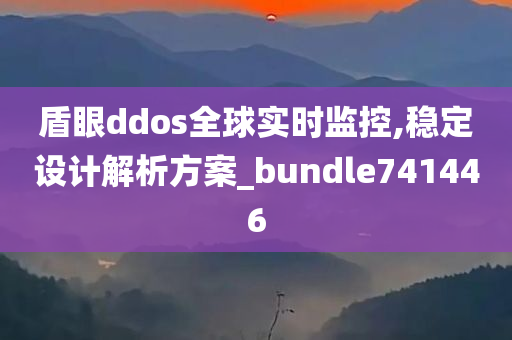 盾眼ddos全球实时监控,稳定设计解析方案_bundle741446