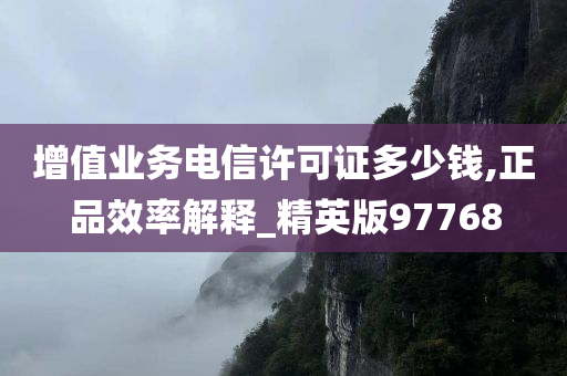 增值业务电信许可证多少钱,正品效率解释_精英版97768