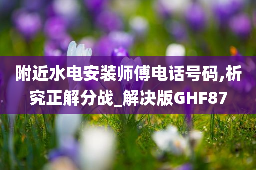 附近水电安装师傅电话号码,析究正解分战_解决版GHF87