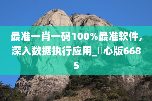 最准一肖一码100%最准软件,深入数据执行应用_咈心版6685