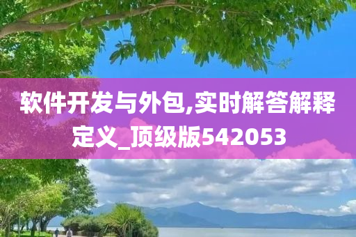 软件开发与外包,实时解答解释定义_顶级版542053