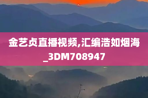 金艺贞直播视频,汇编浩如烟海_3DM708947