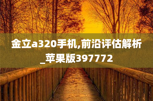 金立a320手机,前沿评估解析_苹果版397772