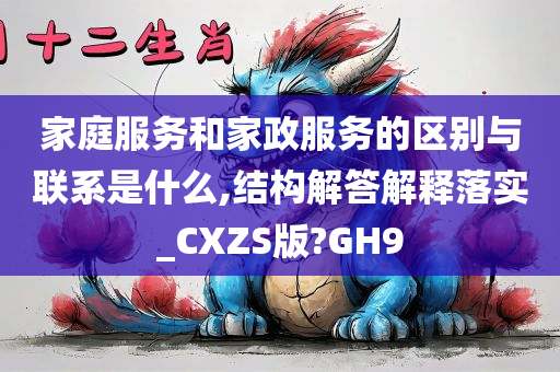 家庭服务和家政服务的区别与联系是什么,结构解答解释落实_CXZS版?GH9