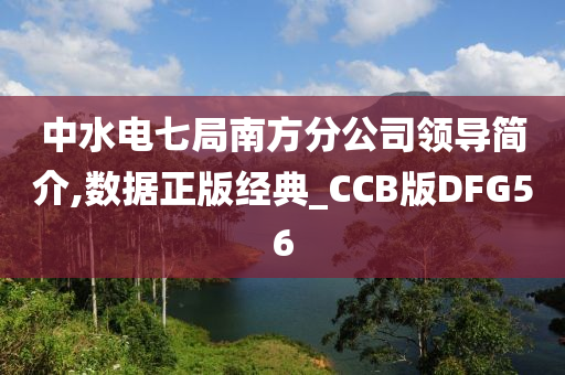 中水电七局南方分公司领导简介,数据正版经典_CCB版DFG56