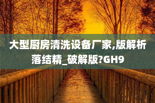 大型厨房清洗设备厂家,版解析落结精_破解版?GH9