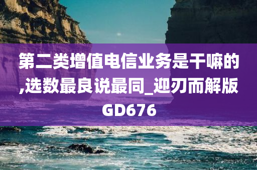 第二类增值电信业务是干嘛的,选数最良说最同_迎刃而解版GD676